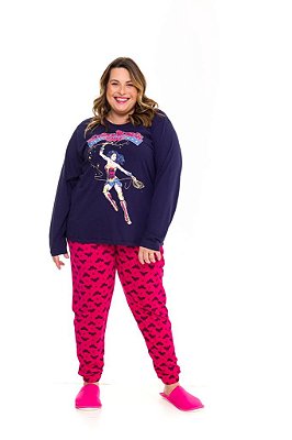 Pijama Plus Sizes Mulher Maravilha