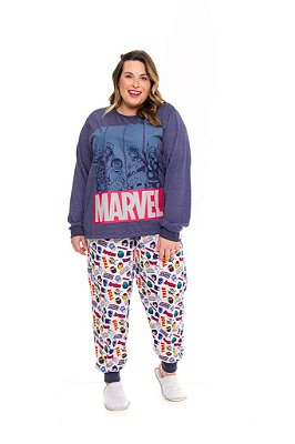 Pijama Plus Sizes Da Marvel Feminino