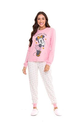 Pijama Infantil Da Minnie Flanelado