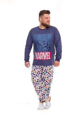 Pijama Masculino Plus Sizes Da Marvel
