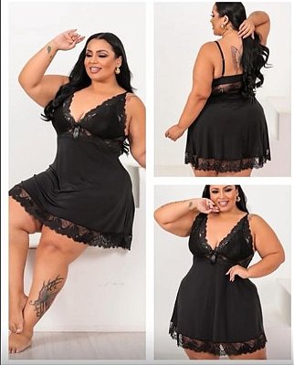 CAMISOLA SEM BOJO  RENDADA PLUS SIZES