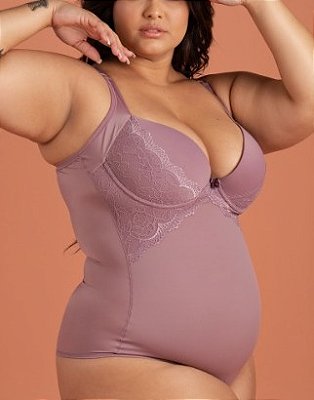 Body Modelador Com Detalhe De Extensão Do Bojo Body Control