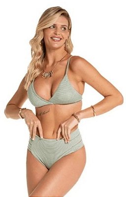 CONJUNTO TOP CORTININHA CALCINHA FIO VAZADA