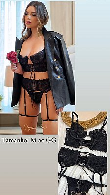 conjunto de calcinha de regulagem e cinta liga