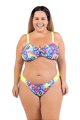 Biquini Estampado Com Bojo Calcinha Asa Delta Feminino