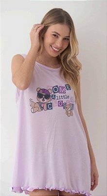 CAMISOLA REGATA COM BABADO ESTAMPADO