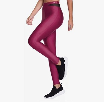 Calça Legging Com Recorte Tule Sport Fitness Academia Selene
