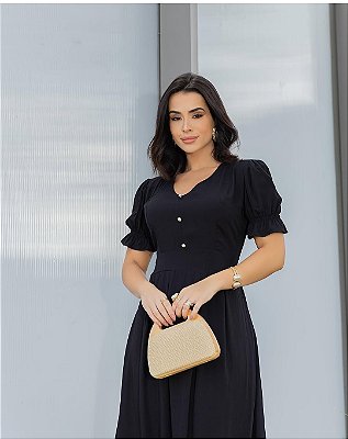Vestido Midi preto