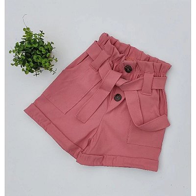 short bengaline feminino/tamanho único veste do 38 a 42/cor rosa/