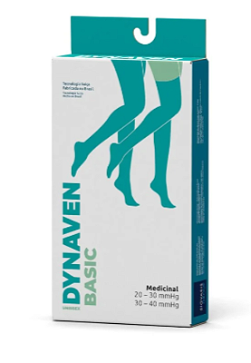 MEIA COMPRESS AD PANTURRILHA 20-30 SIGVARIS DYNAVEN BASIC BEGE PÉ ABERTO