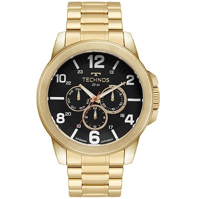 Relógio Technos Masculino Racer Basico Dourado