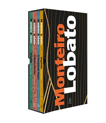 Monteiro Lobato Com 4 Livros E Marcadores De Páginas-..