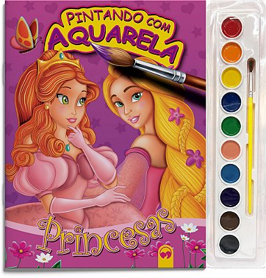 Princesas Pintando Com Aquarela
