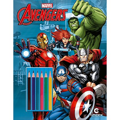 Vingadores Ler E Colorir Com Lapis