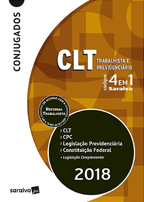 Clt - Trabalhista E Previdenciariario - Códigos 4 Em 1 Saraiva - 13º Edição..-