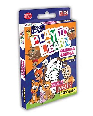 Play To Learn - Animals - Jogo De Cartas