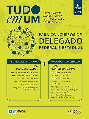 Tudo Em Um Para Concursos De Delegado Federal E Estadual - 4ª Ed - 2021..-