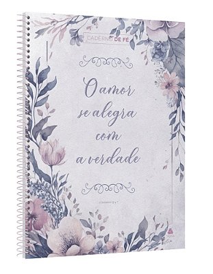 Caderno De Fé - Floral Universitário Capa Dura Espiral