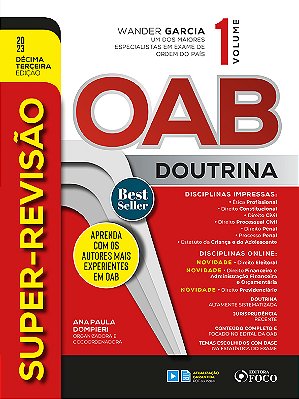 Super Revisão Oab - Doutrina Completa - 13ª Ed - 2023 - Vol 1..-