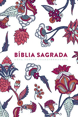 Bíblia Nvt Letra Grande - Indian Flowers Branca Capa Soft Touch
