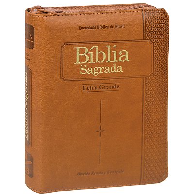 Bíblia Sagrada Letra Grande Com Índice Digital E Zíper Almeida Revista E Corrigida (Arc)