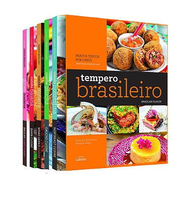 Box Tempero Brasileiro Bilíngue 5 Volumes-..