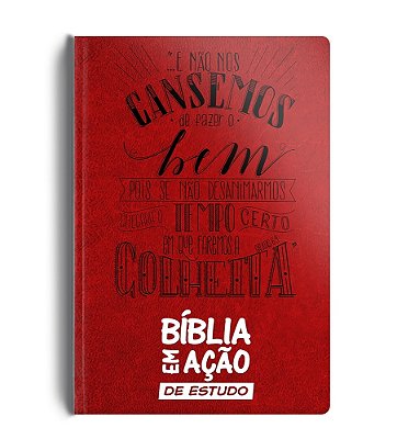 Bíblia Em Ação De Estudo - Versão Mensagem - Luxo Vermelha