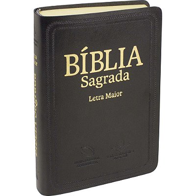 Bíblia Sagrada Letra Maior - Capa Couro Sintético Preto Nova Almeida Atualizada (Naa)