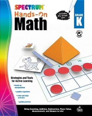 Spectrum Hands-On Math Workbook Grade K Paperback-..