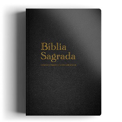Bíblia Rc Gigante - Capa Semi Luxo Preta Com Dicionário E Concordância