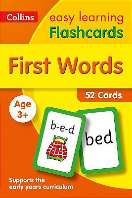 Collins Easy Learning - First Words Flashcards - 52 Cards - Age 3+-..
