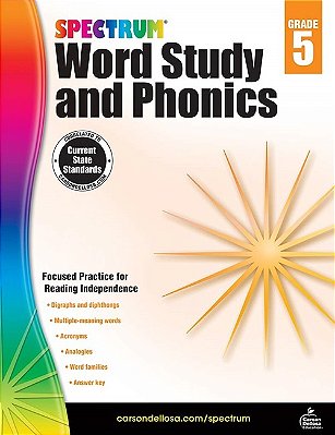 Spectrum Word Study & Phonics Grade 5 - Workbook-..