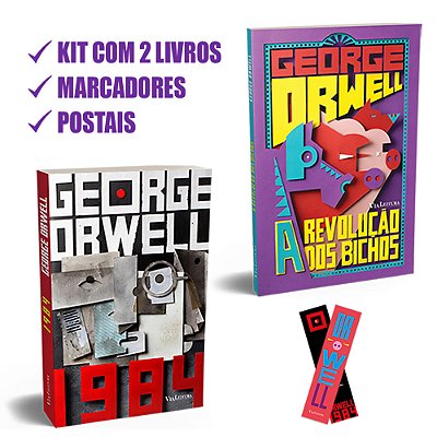 George Orwell: 1984 + A Revolução Dos Bichos Kit Com 2 Livros, Postais E Marcadores
