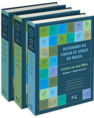 Dicionário Da Língua De Sinais Do Brasil: A Libras Em Suas Mãos - 3 Volumes..-