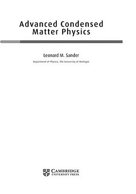 Advanced Condensed Matter Physics..-
