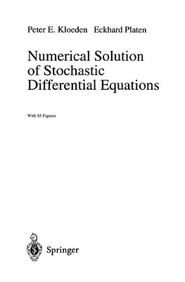 Numerical Solution Of Stochastic Differential Equations..-