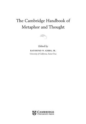 The Cambridge Handbook Of Metaphor And Thought..-