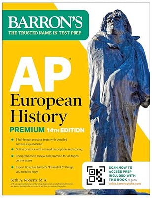Ap European History Premium, Fourteenth Edition: Prep Book With 5 Practice Tests + Comprehensive Review + Online Practice (2026)-..