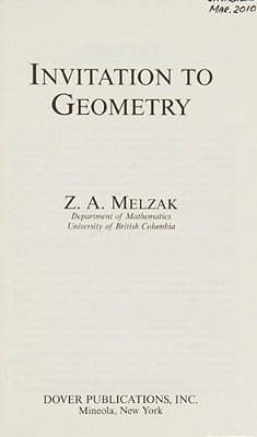 Invitation To Geometry-..