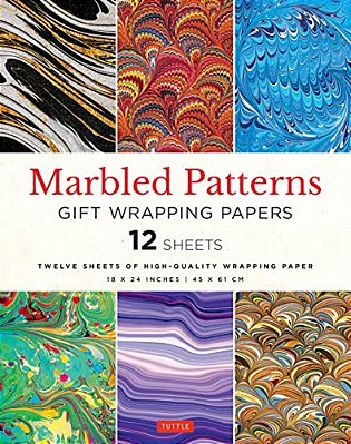 Marbled Patterns Gift Wrapping Papers - 12 Sheets: 18 X 24 Inch (45 X 61 Cm) Wrapping Paper-..