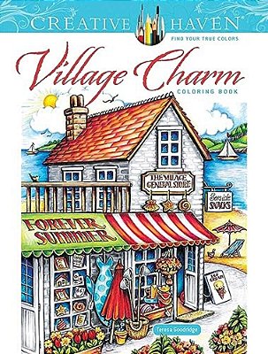 Creative Haven Village Charm Coloring Book-..