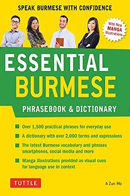 Essential Burmese Phrasebook & Dictionary: Speak Burmese With Confidence-..