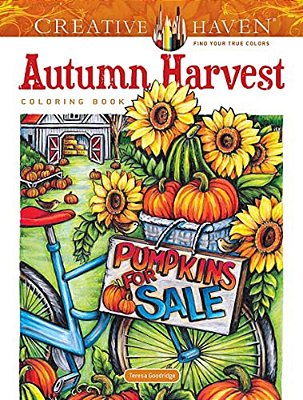 Creative Haven Autumn Harvest Coloring Book-..