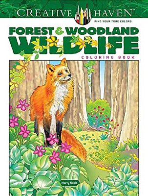 Creative Haven Forest & Woodland Wildlife Coloring Book-..