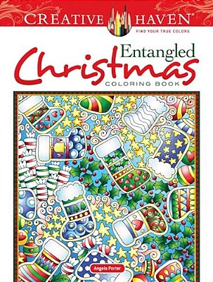 Creative Haven Entangled Christmas Coloring Book-..