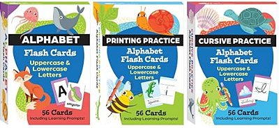 Literacy Flash Cards 3-Deck Set-..