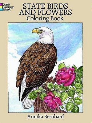 State Birds And Flowers Coloring Book-..