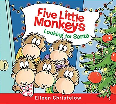 Five Little Monkeys Looking For Santa Board Book-..