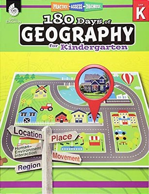 180 Days(tm) Geography For Kindergarten: Practice, Assess, Diagnose-..