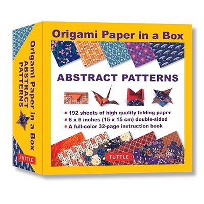Origami Paper In A Box - Abstract Patterns: 192 Sheets Of Tuttle Origami Paper: 6X6 Inch Origami Paper Printed With 10 Different Patterns: 32-Page Ins-..